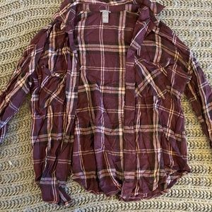 Maroon flannel
